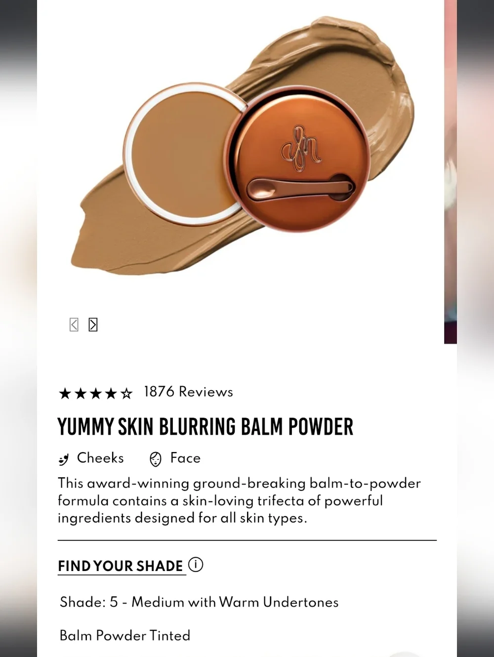 NIB Danessa Myricks Beauty Yummy Skin Blurring Balm Powder In Shade 5 - Picture 2 of 9